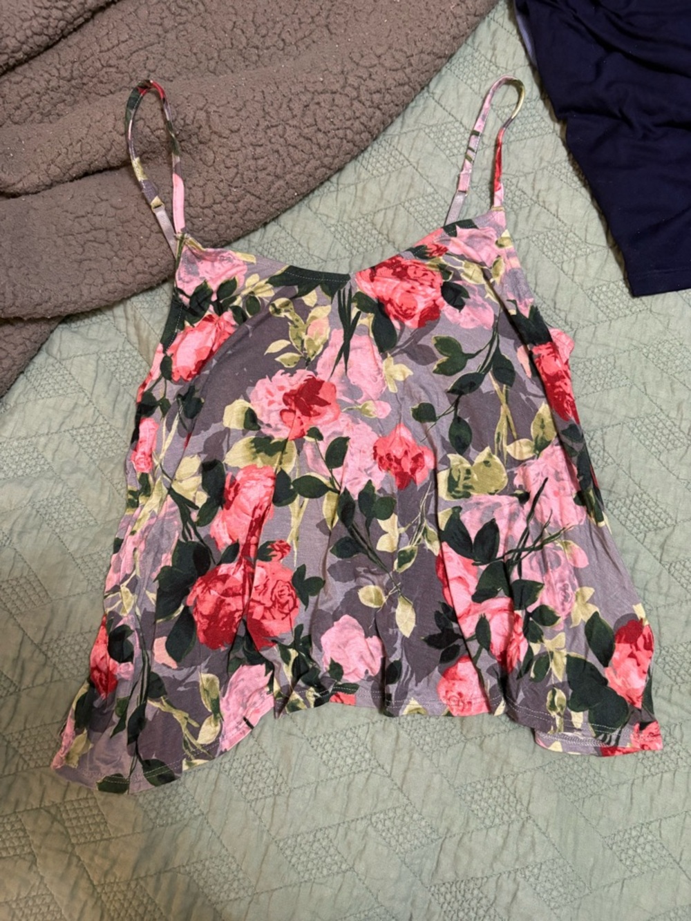 NWOT Tahari Pink & Gray Floral pajamas set